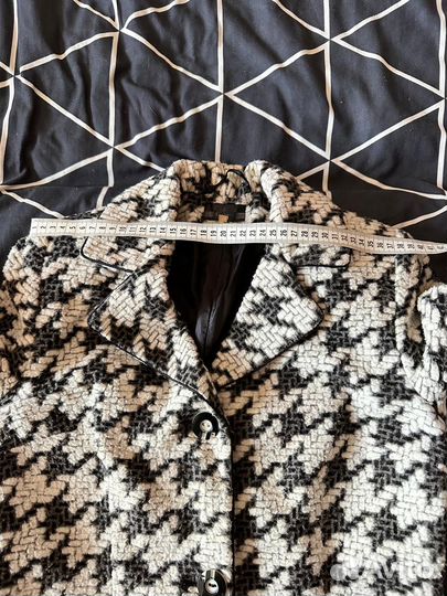 Женское осеннее шерстяное пальто 44 гусинная лапка