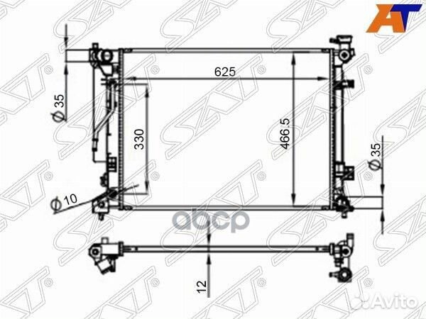 Радиатор Kia Optima 16- KI0007-16 Sat