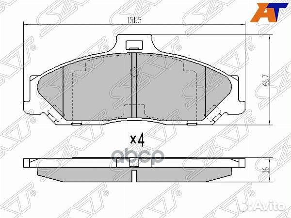 Колодки тормозные перед ford ranger 99/mazda