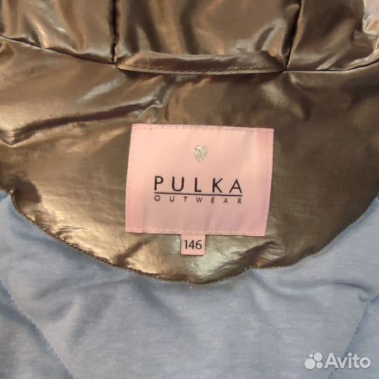 Пуховик для девочки Pulka. Рост 146. Новый