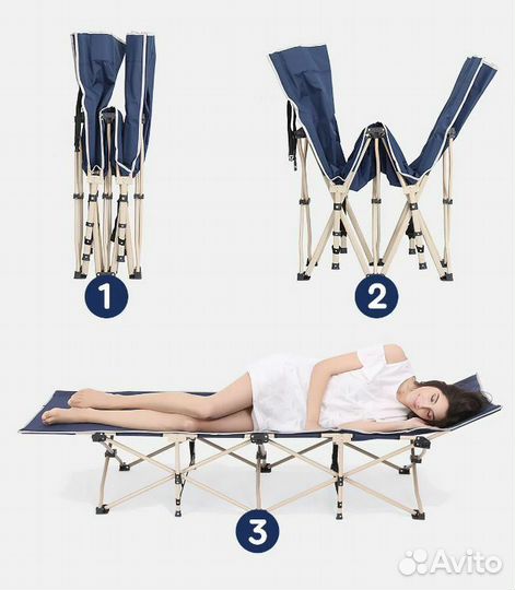 Раскладушка туристическая складная