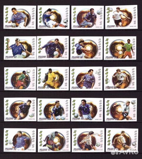 Заир, 1996. Футбол, чм-1998 (бз)