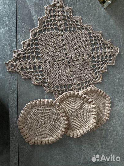 Салфетки ручной работы, набор 3 шт