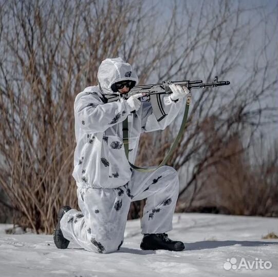 Белый маскхалат (маскировочный костюм) Клякса