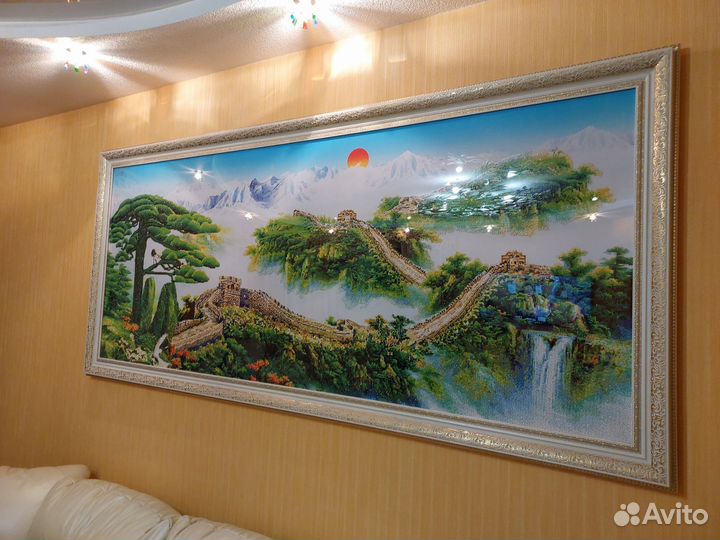 Большая картина 2,4м на 1,1м. Алмазная мозаика