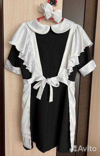 Школьный фартук + платье на последний звонок