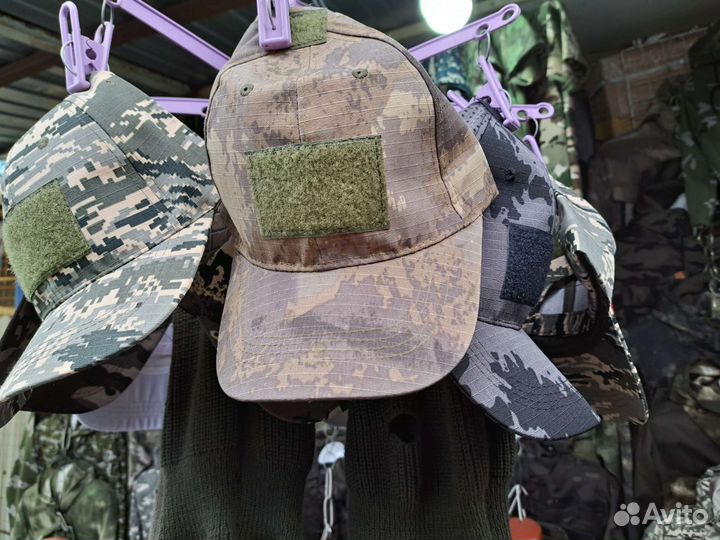 Камуфляжные: шорты, футболки, панамы и кепки