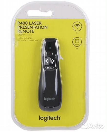 Презентер Logitech Presenter R400 черный