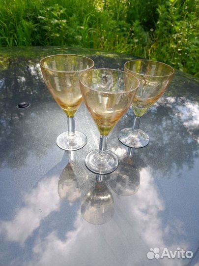 Фужеры цветное стекло СССР