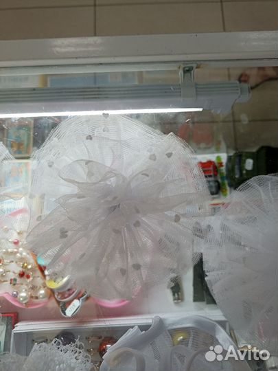 Банты для волос белые