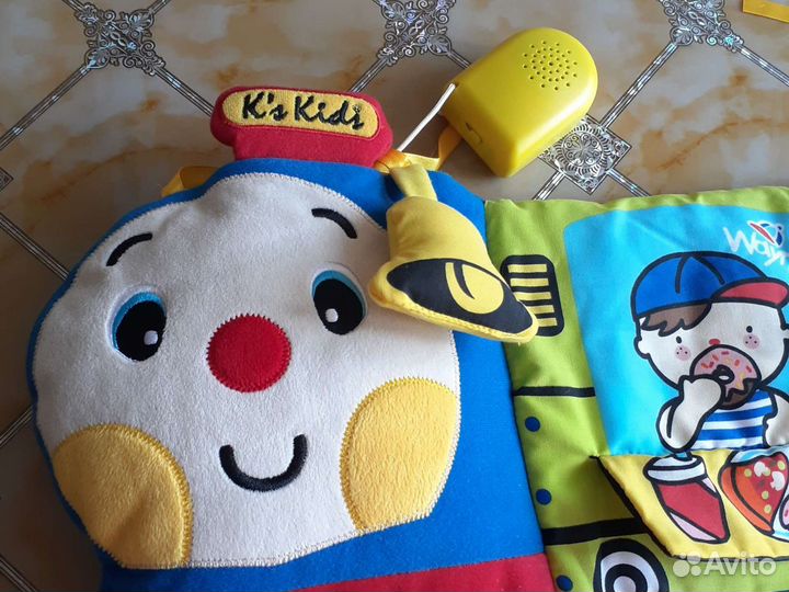 Паровоз музыкальный, тактильная игрушка