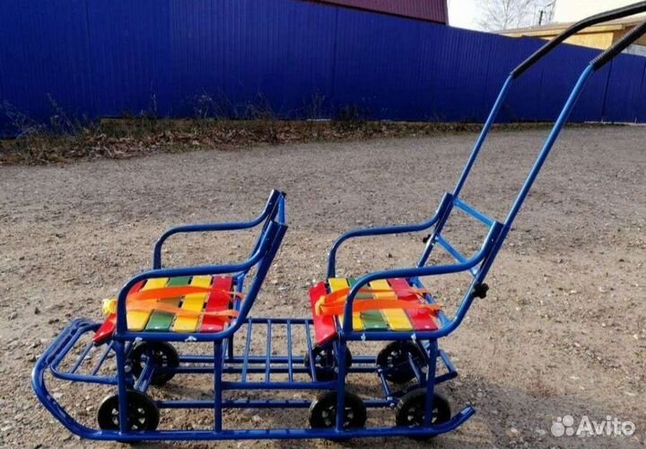 Санки для двойняшек и близнецов Усиленные