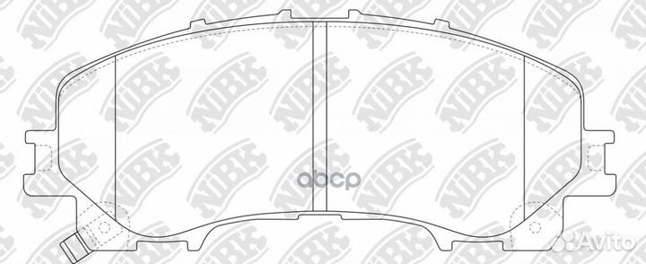 Колодки тормозные дисковые перед PN2808 NiBK
