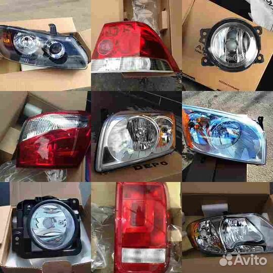 Clio / Фара левая под корректор внутри хромированн