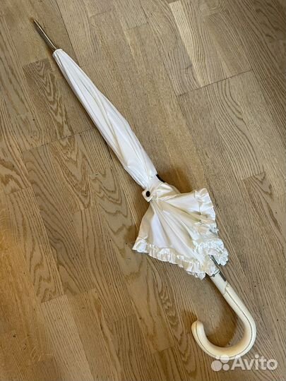 Зонт трость белый свадебный