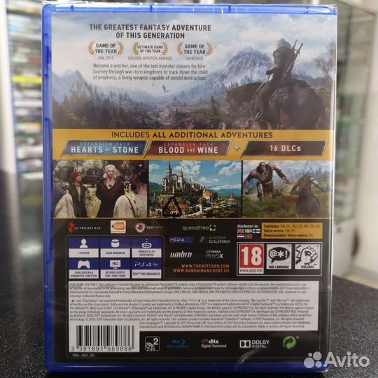 Ведьмак 3 Игра года PS4 (новый)