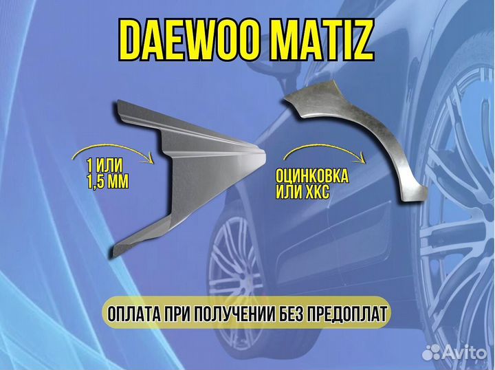 Арки Daewoo Matiz ремонтные кузовные