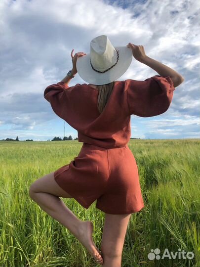 Льняные шорты