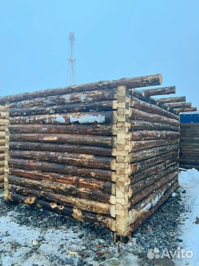 Сруб бани из бревна 4х3