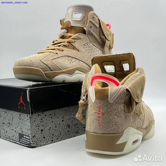 Кроссовки Nike Air Jordan 6 Retro x Travis Scott (Арт.35678)