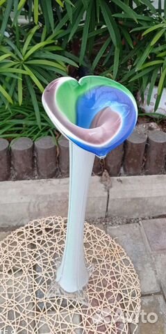 Вазы из цветного стекла СССР 50 см