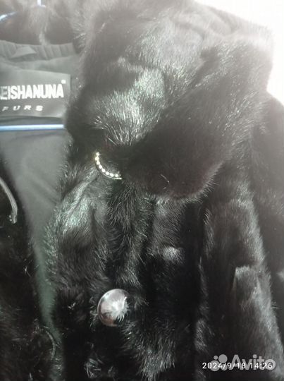 Шуба из кусочков норки