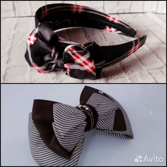 Ободок, заколка/бант/шотландка