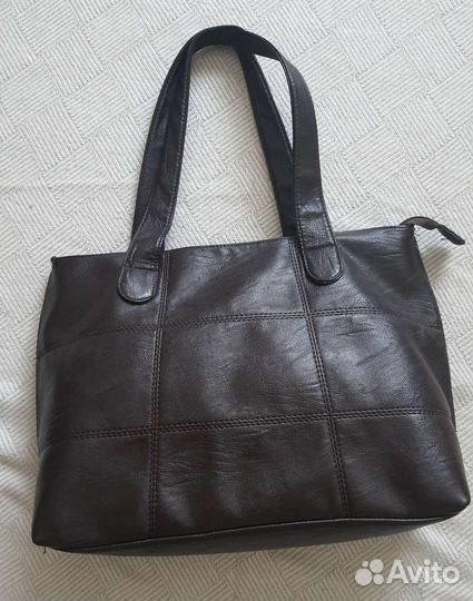 Сумка женская кожаная коричневая