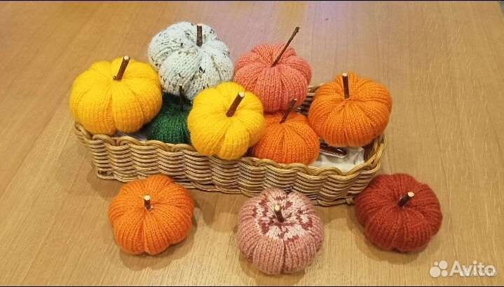 Тыква декоративная вязаная
