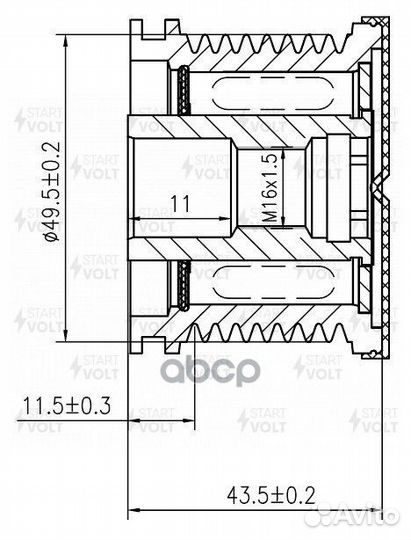 Шкив генератора MB GL(X164) SGP1511 startvolt