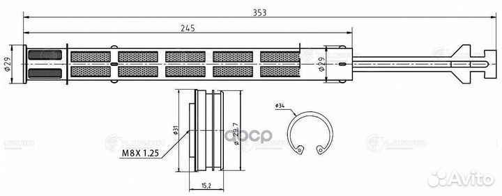 Осушитель конд. для а/м Mercedes-Benz Vito/Vian