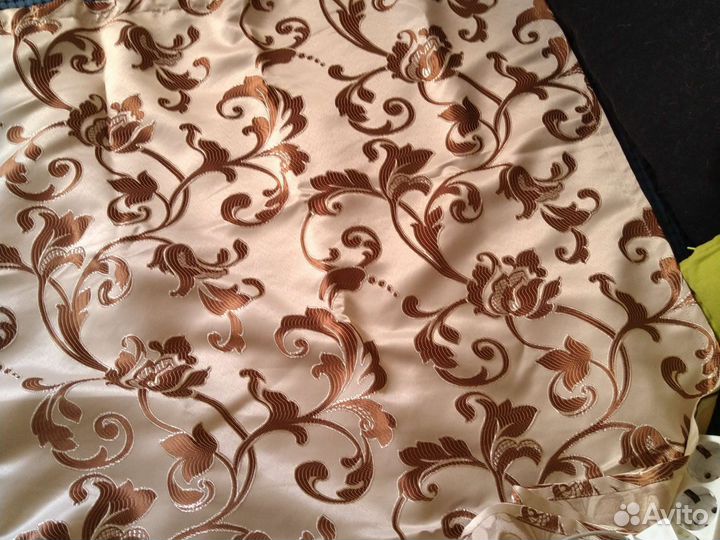 Шторы на шторной ленте, высота 2,7 подшиты уютные