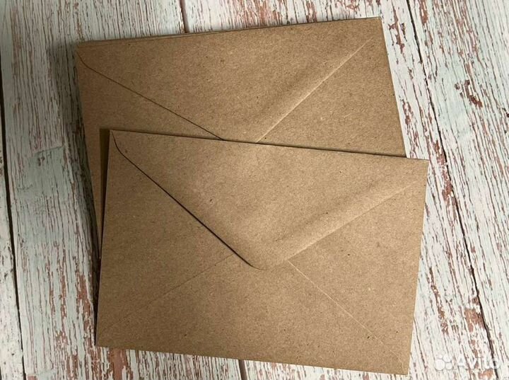 Крафт конверты 10 шт А4