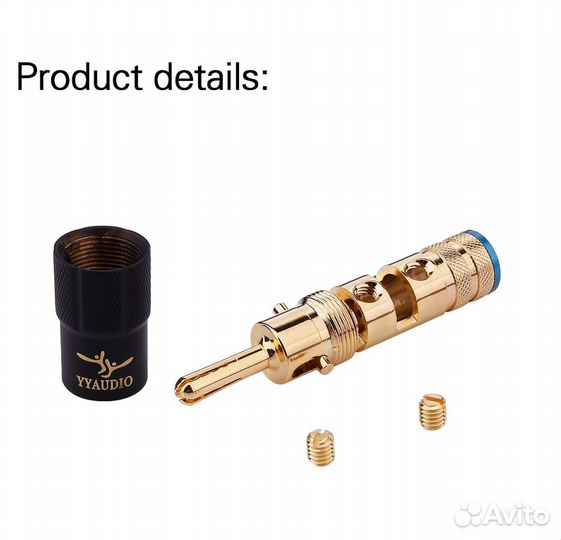 Акустический разъем банан цанговый