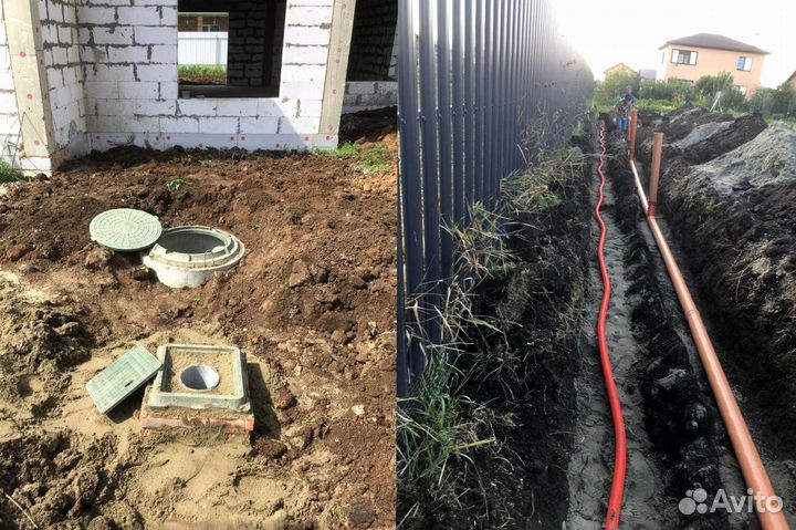 Септик канализация сливная из жби колец