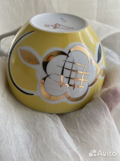 Чашка Дулево от сервиза Желтый хлопок