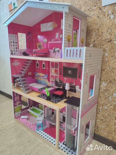 Кукольный домик с лифтом и мебелью Edufan