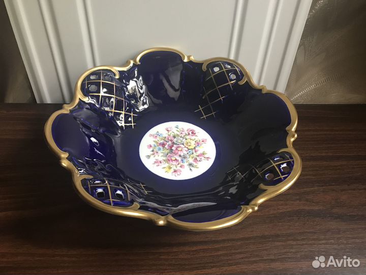 Кобальтовая фруктовница Hädrich&Sohn Reichenbach