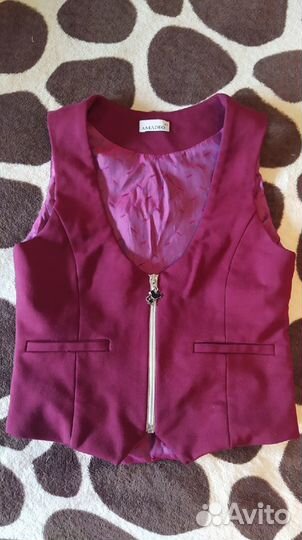 Жакет бордовый на девочку