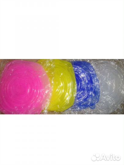 Набор силиконовых крышек разного размера 6 шт