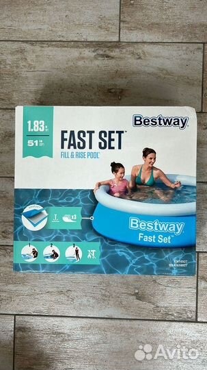 Бассейн для детей и взрослых bestway новый 183/51