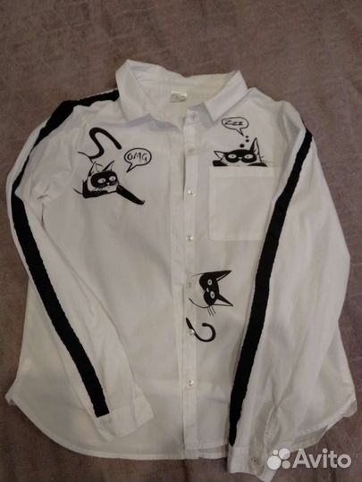 Блузка белая школьная 152