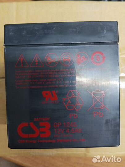 Аккумуляторная батарея CSB GP1245 12V, 4.5Ah