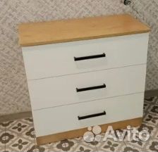 Комод Дуб вотан/Белый гладкий