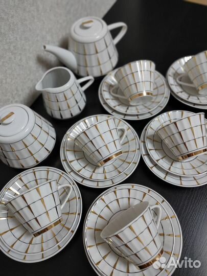 Чайный сервиз Золотая клетка