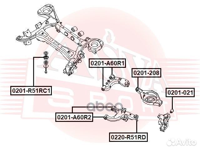 Сайлентблок нижнего рычага подвески зад прав