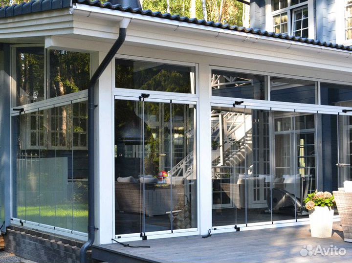 Безрамное остекление террас