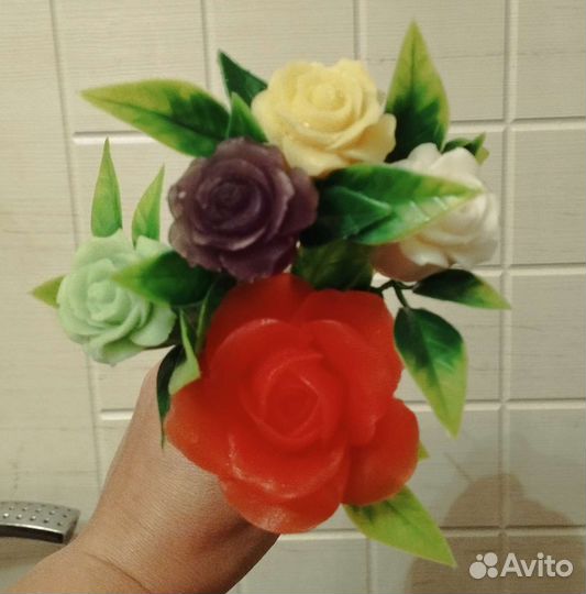 Букет из мыльных роз