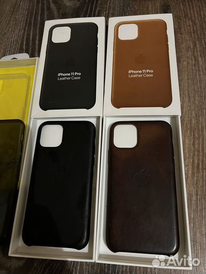 Чехол на iPhone 11 pro кожаный oригинал