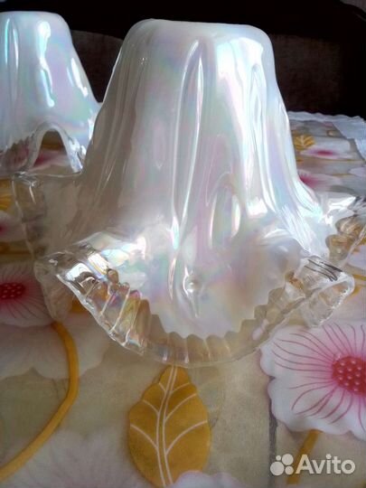 Плафон стекло перламутр